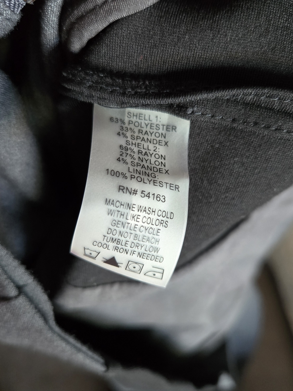 Calvin Klein Invisible Fit Solutions Blazer Zip-Front Side Panel Dark Gray Sz 6 - Picture 5 of 14
